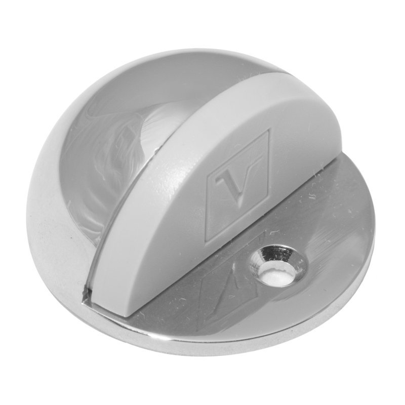 Дверной упор DOORLOCK V SPHERE MCR серия Variant, матовый хром, сферический, серая резина 79079