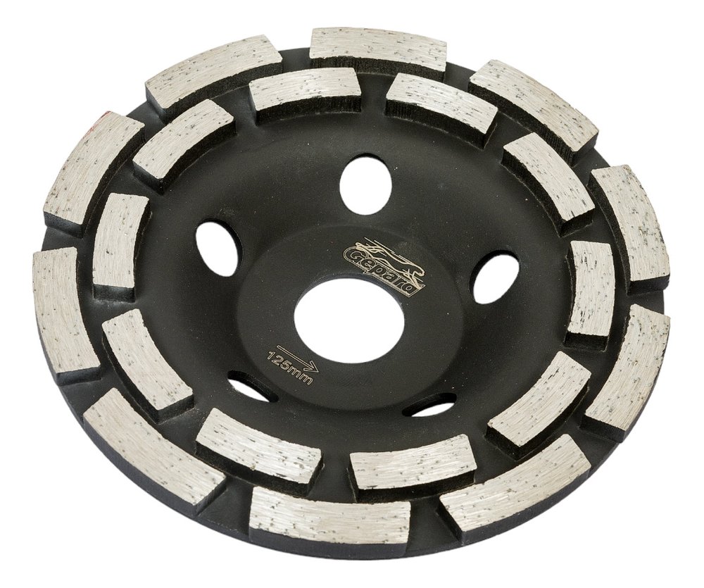 Чашка алмазная шлифовальная 125x22.2 мм, двурядная Gepard GP0809-125