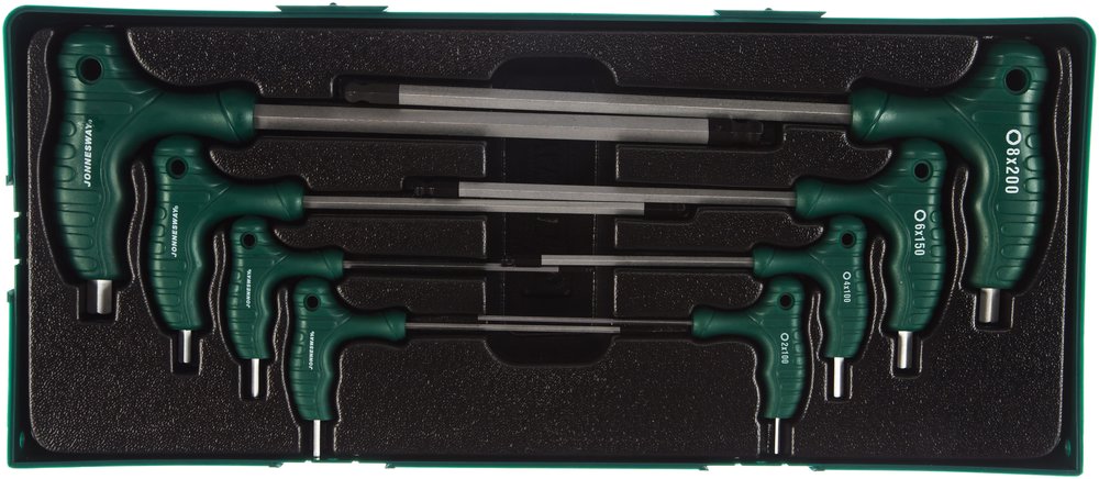Комплект угловых двусторонних шестигранников Jonnesway H10MB08ST
