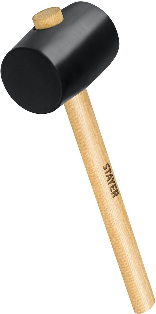 Чёрная резиновая киянка STAYER 340 г  20505-55