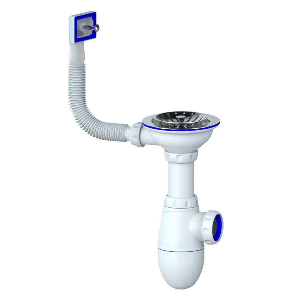 Сифон Unicorn B410P 3 1/2х40 с прямоугольным переливом 544817