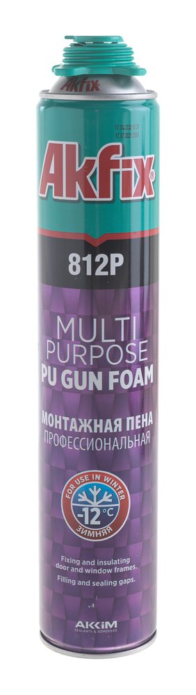Профессиональная зимняя монтажная пена Akfix 812P, 850 гр. FA081