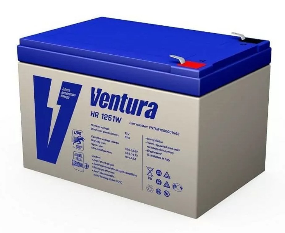 Аккумуляторная батарея 12 В, 12 Ач Ventura HR 1251W