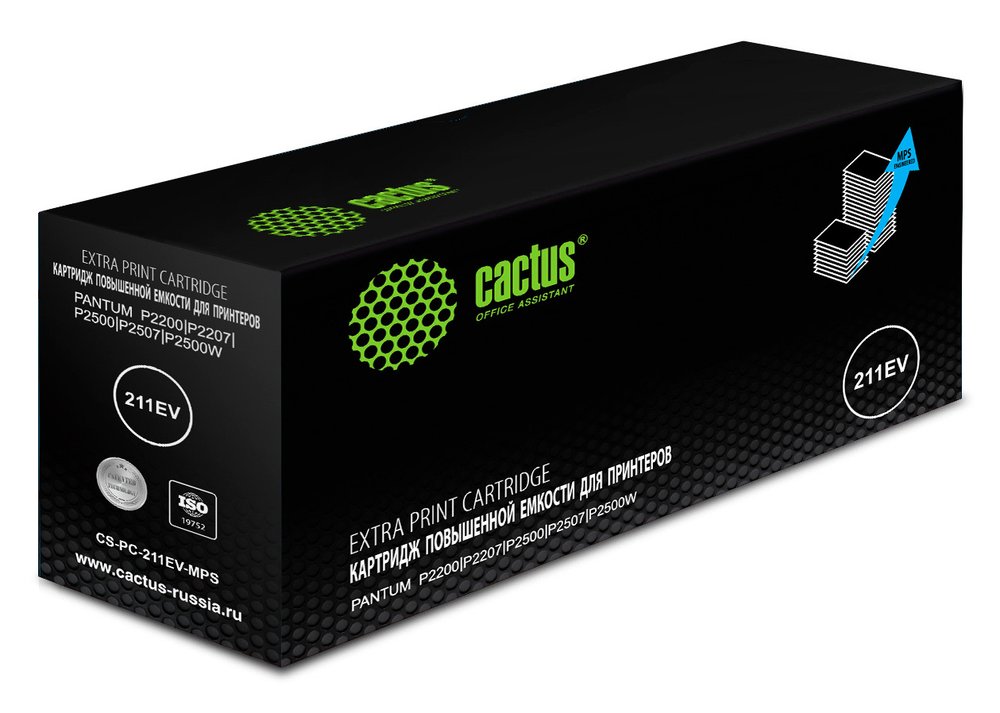 Лазерный картридж Cactus CS-PC-211EV-MPS черный, 6000 страниц, для Pantum P2200/P2207/P2500/P2507/P2500W 1895795