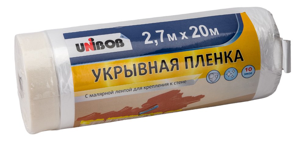 Пленка защитная 2.7х20 м с малярной лентой UNIBOB 211783