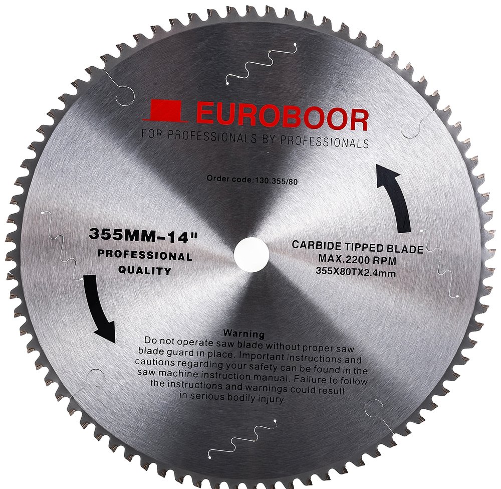 Диск пильный TCT по металлу (355х2.4х25.4 мм, 80 зубьев) Euroboor 130.355/80