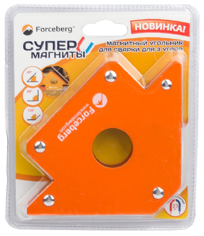 Магнитный угольник для сварки Forceberg для 3 углов, усилие до 23 кг 9-4014524