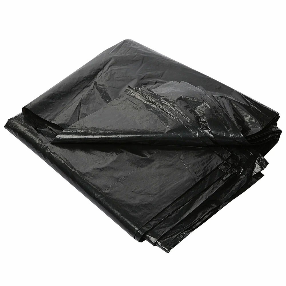 Мешки для мусора в пластах, ПВД, 120 л, 50 шт, 70x110 см, 60 мкм, черные EUROHOUSE 12338