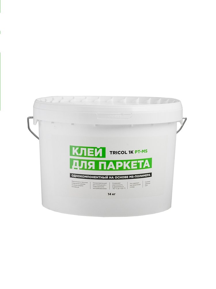 Однокомпонентный эластичный клей для укладки паркета TRICOL на основе МС-полимера 1K PT-MS ведро 14 кг 570