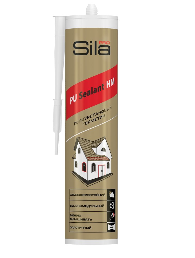 Полиуретановый герметик Sila PRO PU Sealant HM WHITE высокомод., белый RAL 9010, 280 мл SLPUSW280