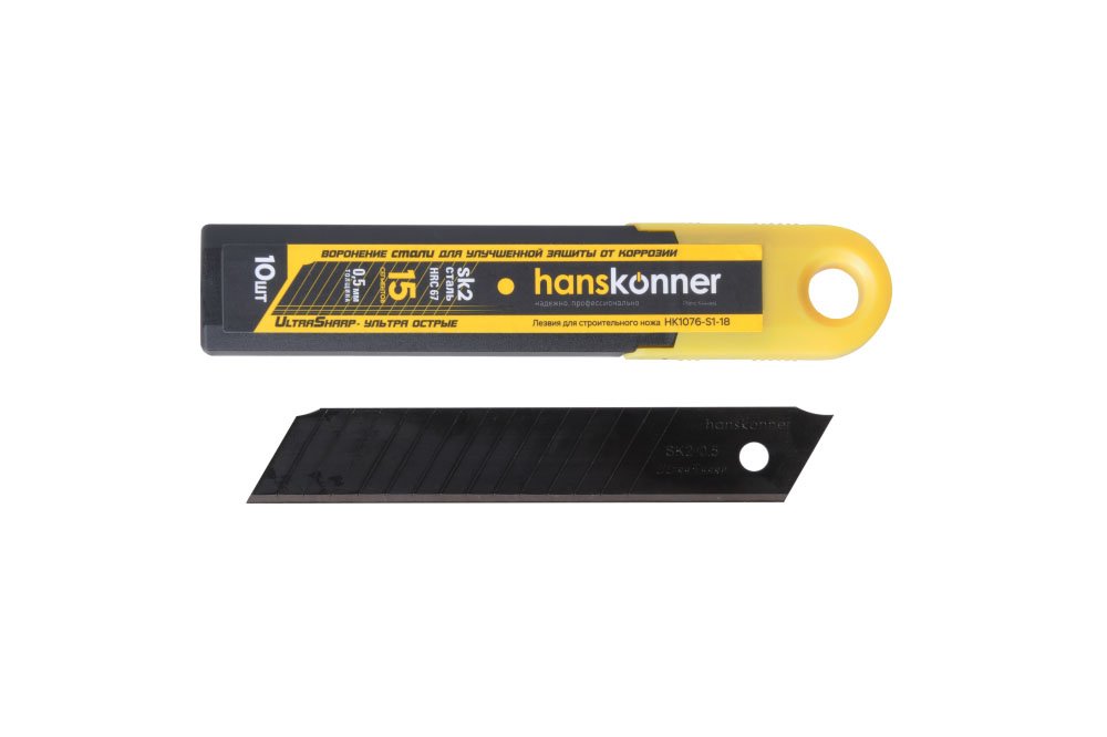 Лезвия (10 шт, 18 мм) Hanskonner HK1076-S1-18