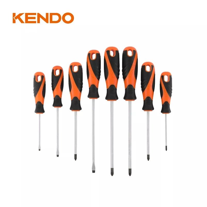 Набор прямых отверток с магнитным наконечником 8 шт. KENDO CrV, PH, SL, PZ 85115