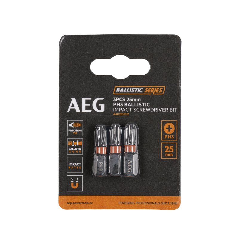 Биты ударные AAK253PH3 (3 шт, PH3, 25 мм) AEG 4932479169