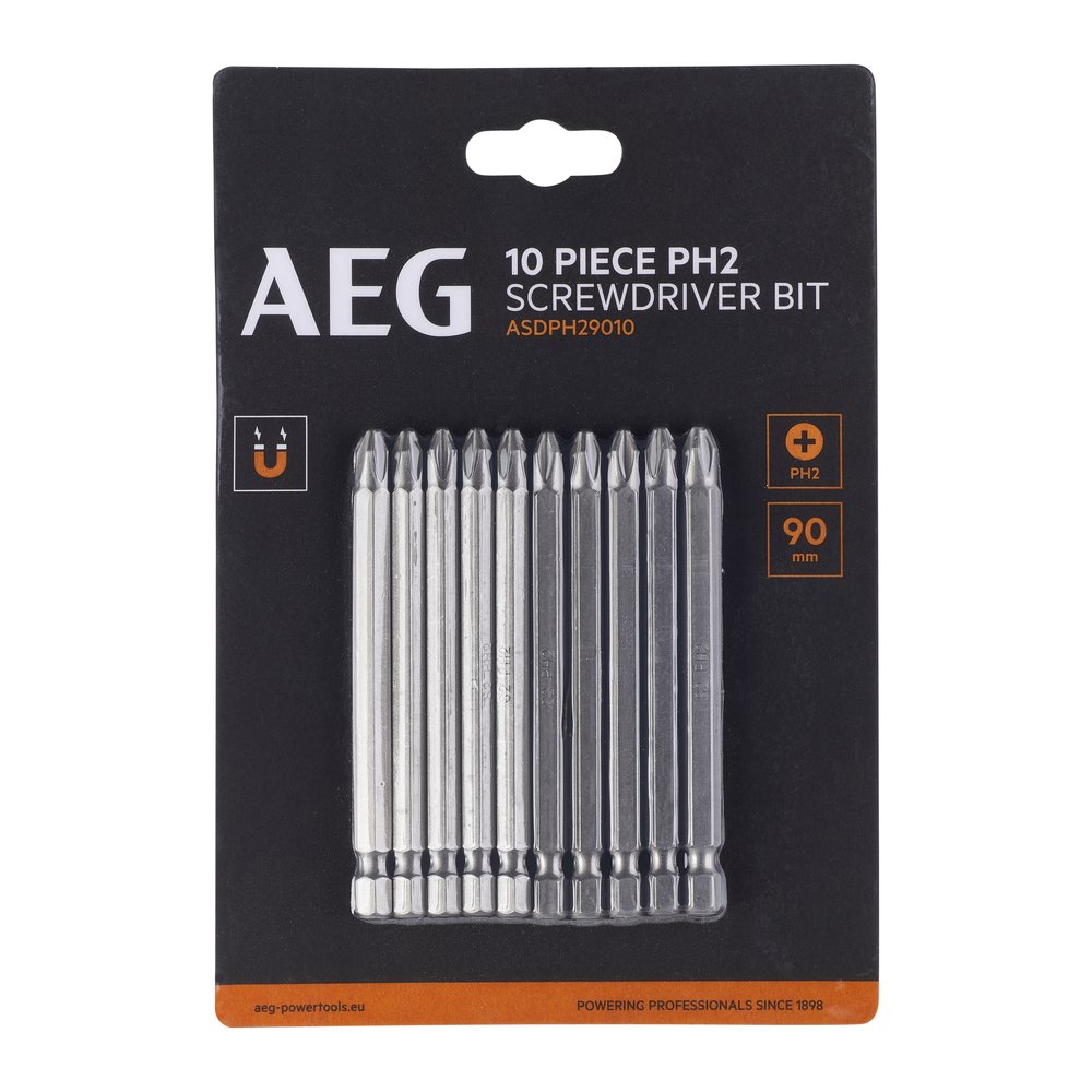Биты 10 шт, РН2, 90 мм AEG ASDPH29010 4932479510