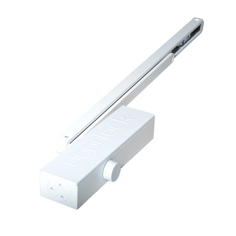 Доводчик со скользящей тягой Doorlock dl340s bc en1-4 белый 75567