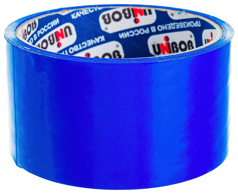Упаковочная клейкая лента UNIBOB синяя 48 мм х 24 м, 45 мкм 214941