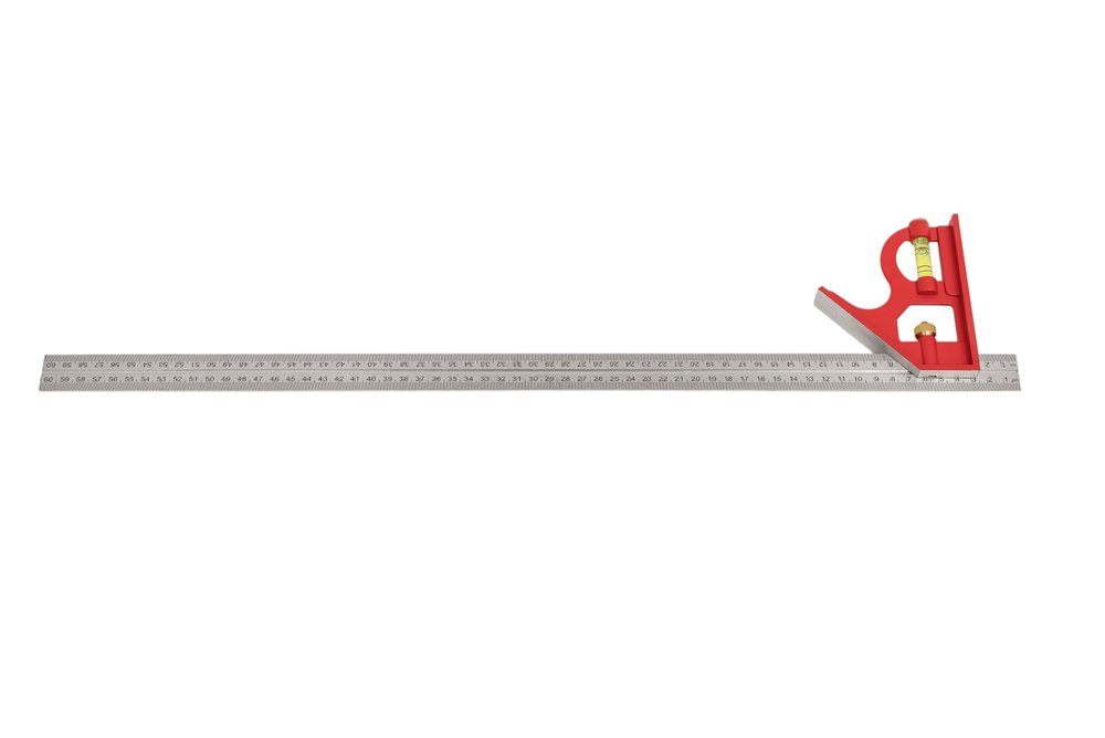 Комбинированная линейка для столярных работ vertextools PROFI 600мм, INOX+AL фрезерованный 3046-21