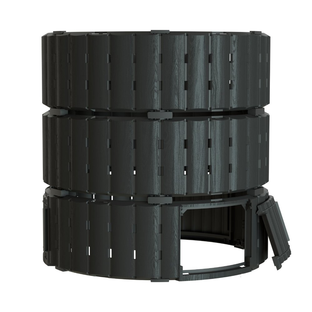 Компостер Piteco 1350л круглый чёрный, K11135