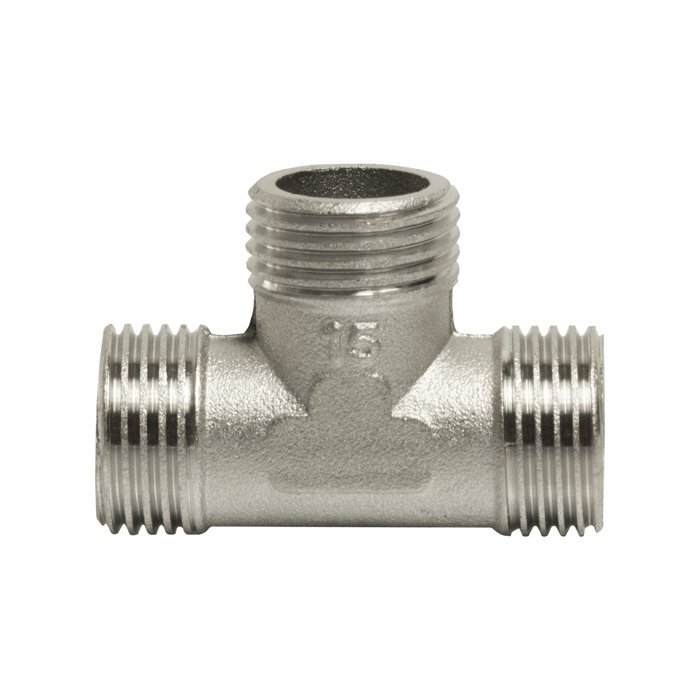 Тройник VRT 1/2, наружная/наружная/наружная, никель -1940-151515 503066