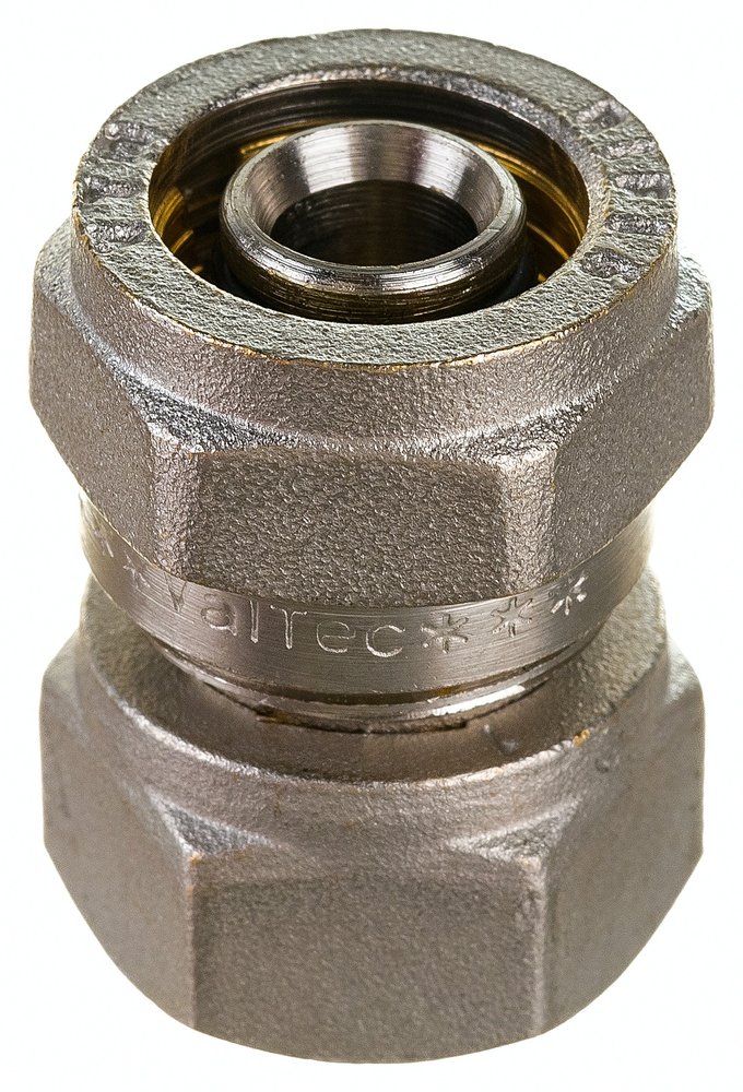 Обжимной соединитель с накидной гайкой VALTEC 16х1/2 VTm.322.N.001604