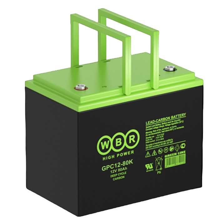 Аккумуляторная батарея карбоновая WBR GPC12-80K 12В, 80 Ач УТ-00000319