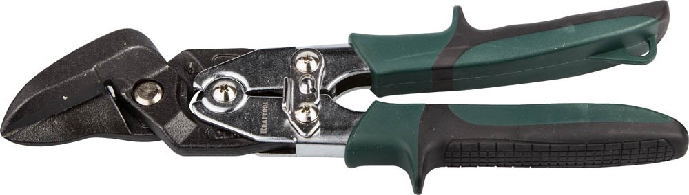 Ножницы по твердому металлу KRAFTOOL Bulldog двухрычажные, Cr-Mo, правый рез, 260мм 2325-R