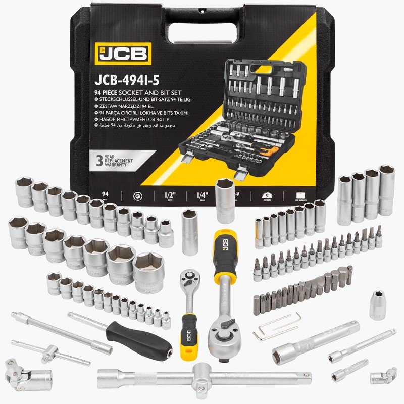 Набор инструментов JCB 94 пр., 1/4', 1/2' ( 6гр.) JCB-4941-5(56914)