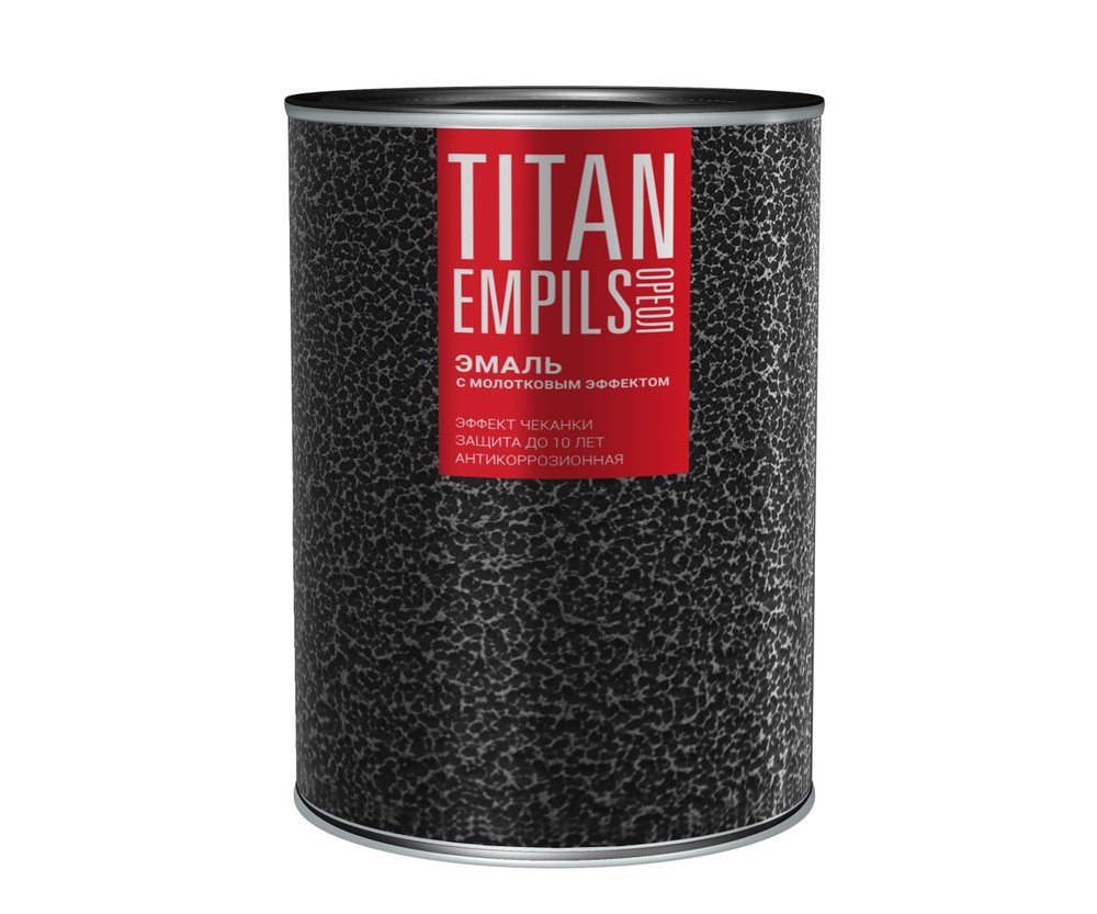Эмаль с молотковым эффектом Empils Titan Ореол (алкидно-стирольная, золотистая, 2.5 кг) 77640