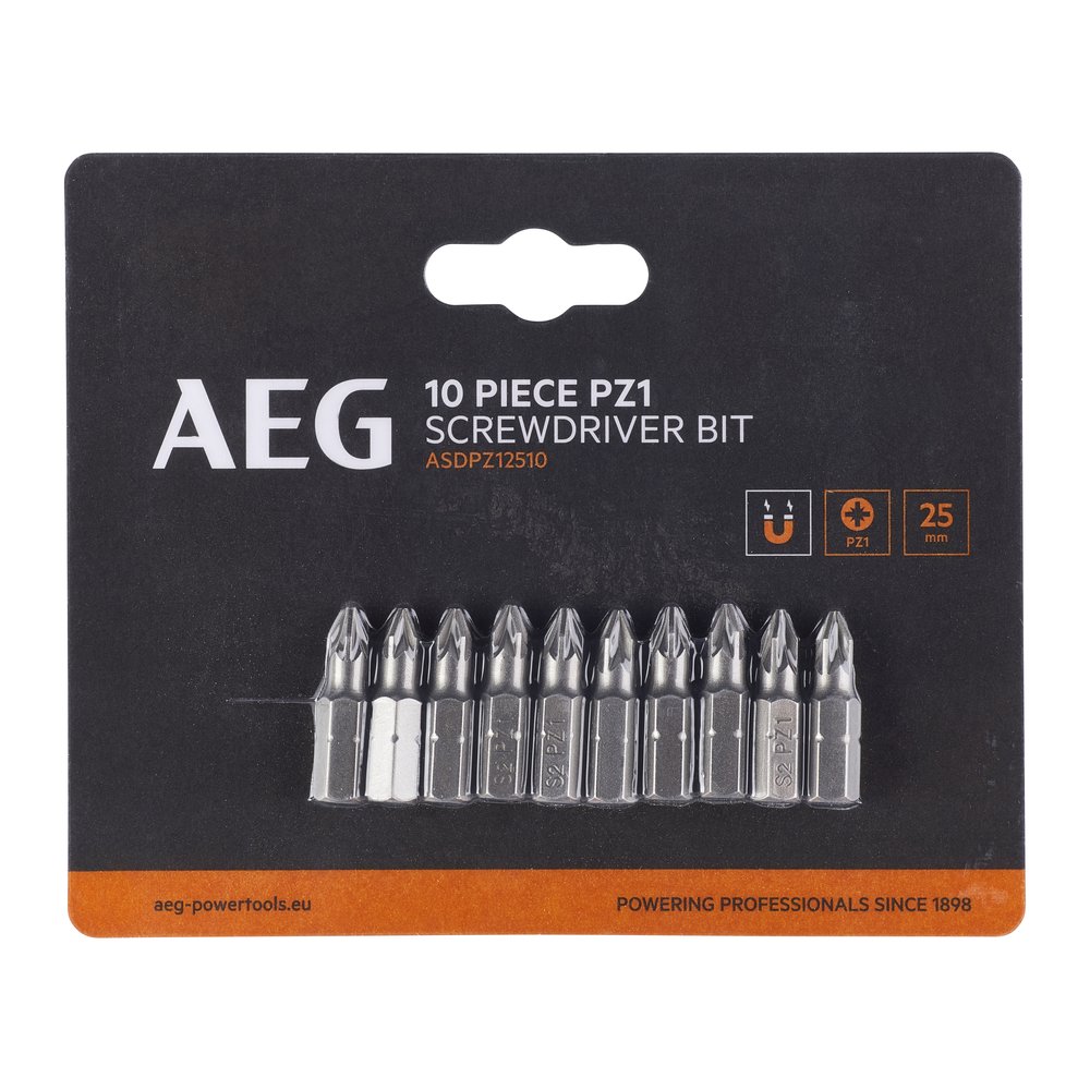 Биты 10 шт, PZ1, 25 мм AEG ASDPZ12510 4932479523