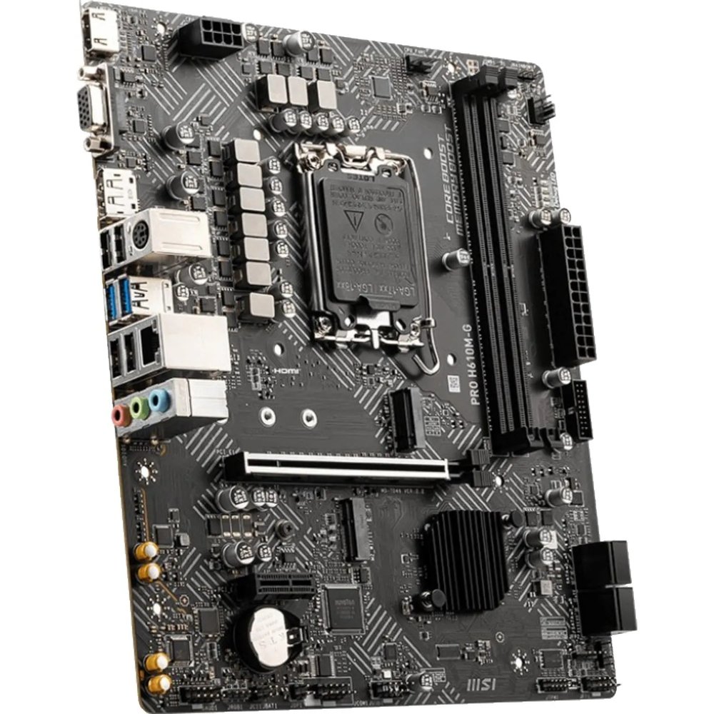 Материнская плата MSI PRO H610M-G, s1700, intel H610 2xDDR5, mATX