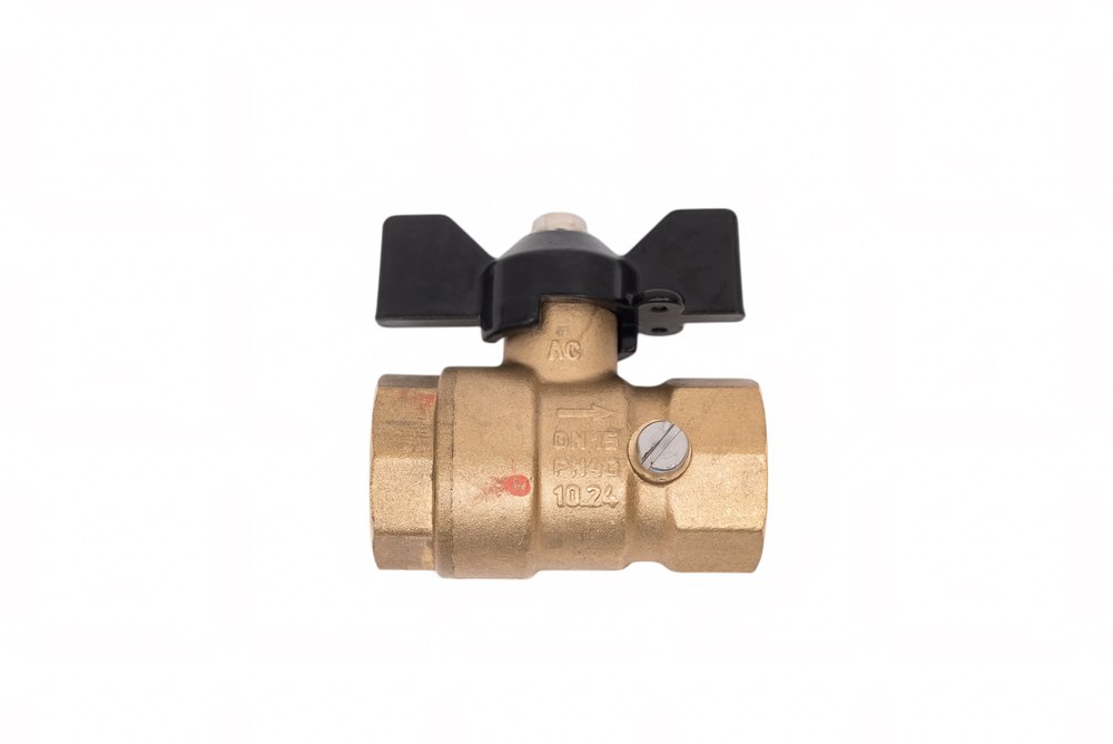 Шаровой кран для манометра LD PRIDE 1/2''вн - 1/2''вн с бабочкой, со спуском 554760