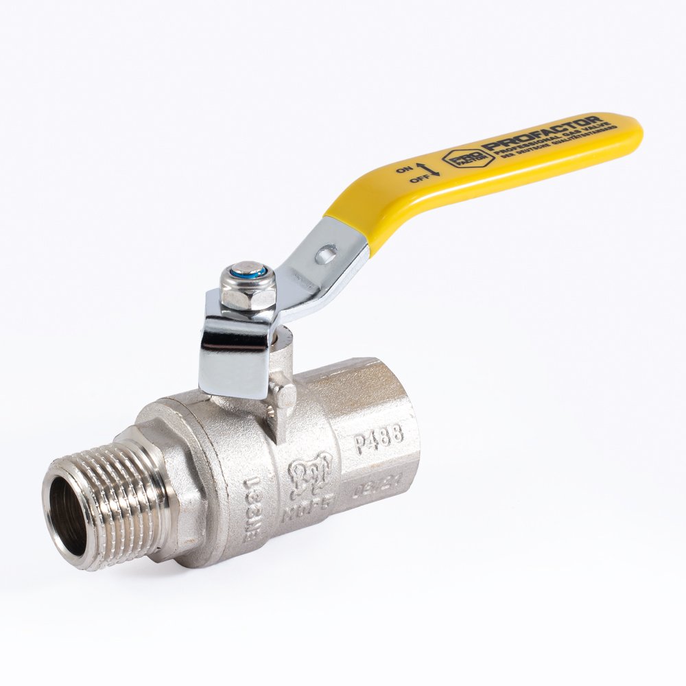 Шаровой кран для газа PROFACTOR PF GAS ручка рычаг, в/н 1/2 дюйма PF GBV 345