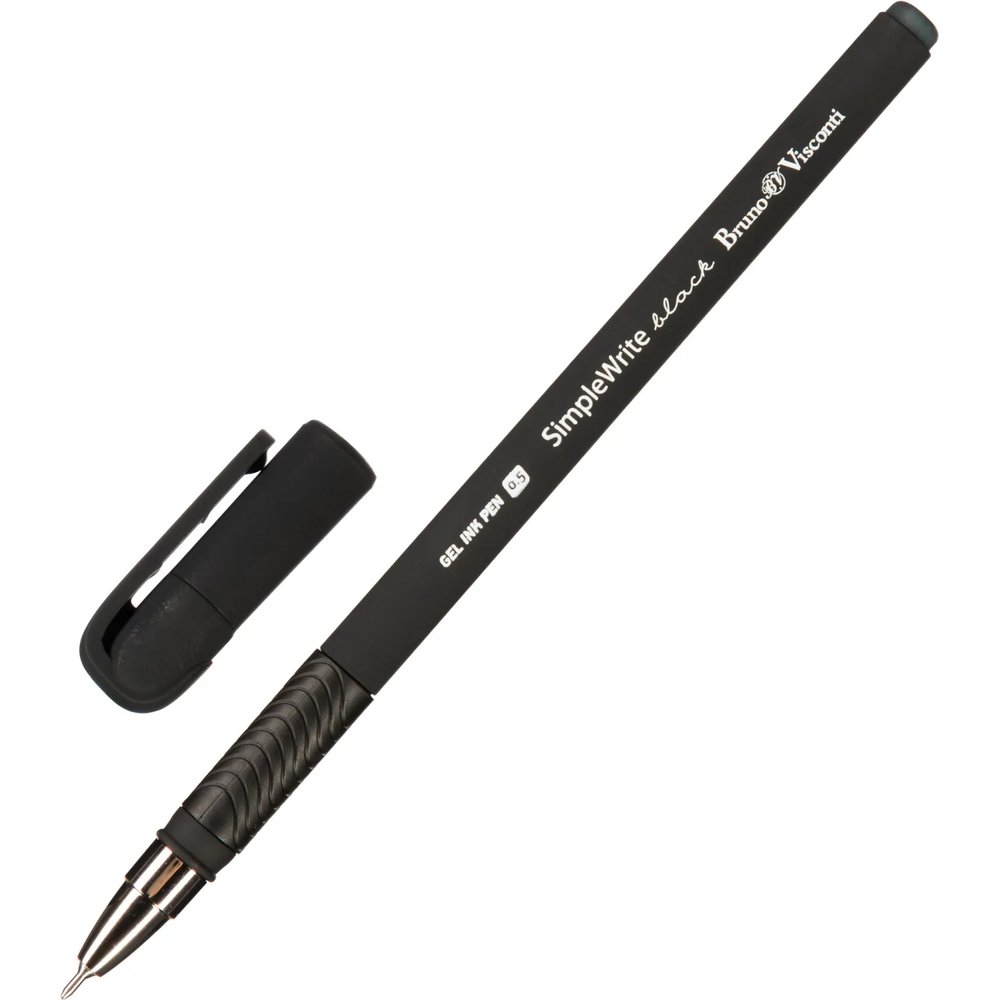 Ручка гелевая неавтомат. SimpleWrite BLACK 0,5мм,черная 20-0067