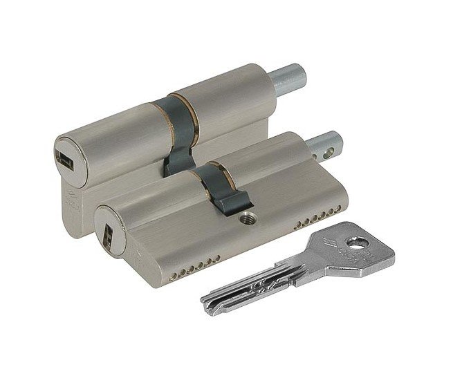 Цилиндровый механизм под вертушку CISA ASIX OE302-13.12 70 мм/30+10+30, НИКЕЛЬ 10361