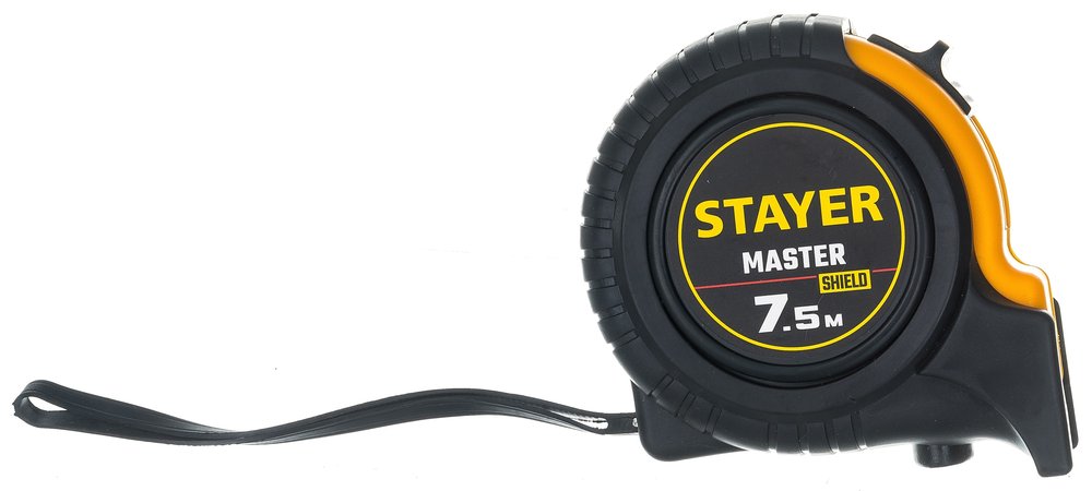 Рулетка Stayer MASTER 7,5м / 25мм в ударостойком обрезиненном корпусе 34025-07_z01