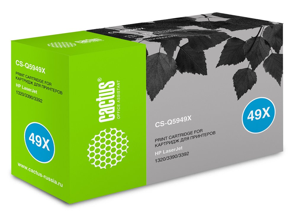 Лазерный картридж Cactus q5949x черный, 6000 страниц, для hp lj 1320/3390/3392 CS-Q5949X 807344