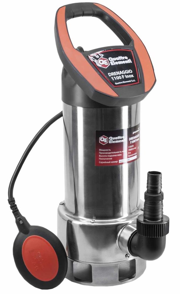 Дренажный насос QUATTRO ELEMENTI Drenaggio 1100 F Inox 770-742