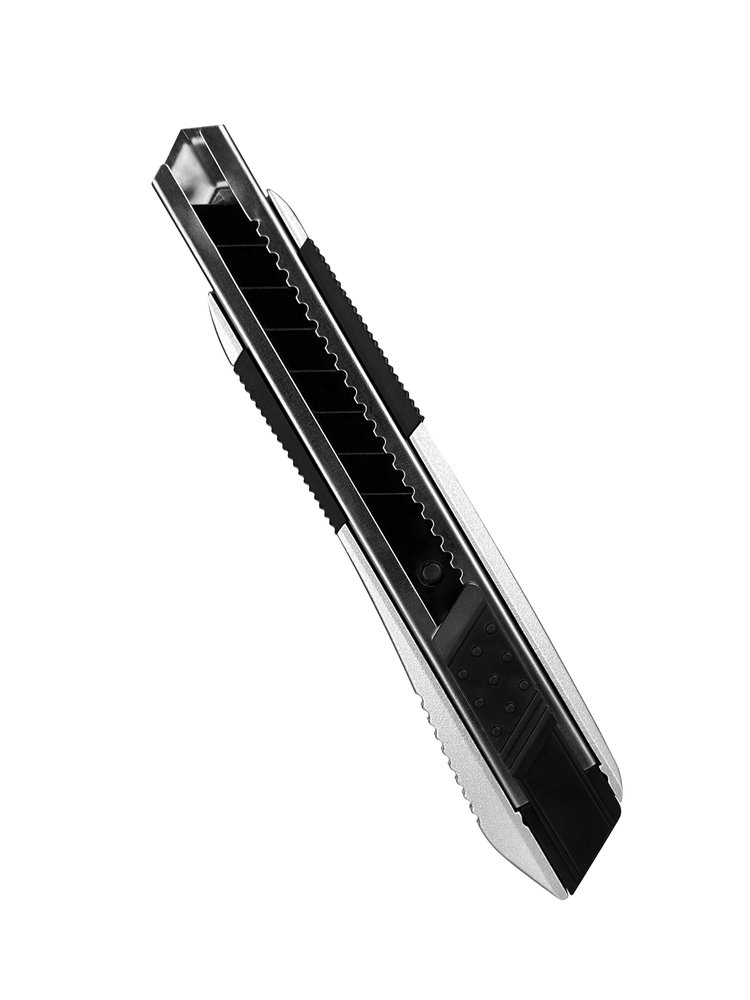 Нож vertextools profi 18 мм, автоблок, al-корпус, tpr, лезвие sk5 0044-18-7