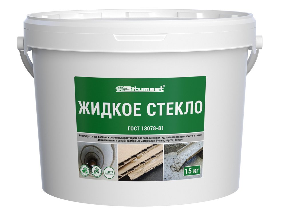 Жидкое стекло, 15 кг Bitumast 4607952900561