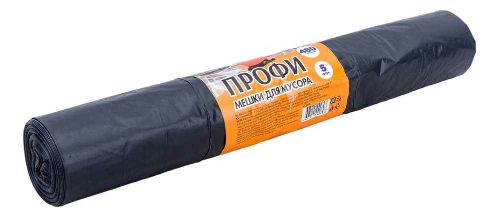 Мешки для мусора ПРОФИ в рулоне (5 шт, 480 л, 65 мкм, 130х170 см) Концепция Быта 2890