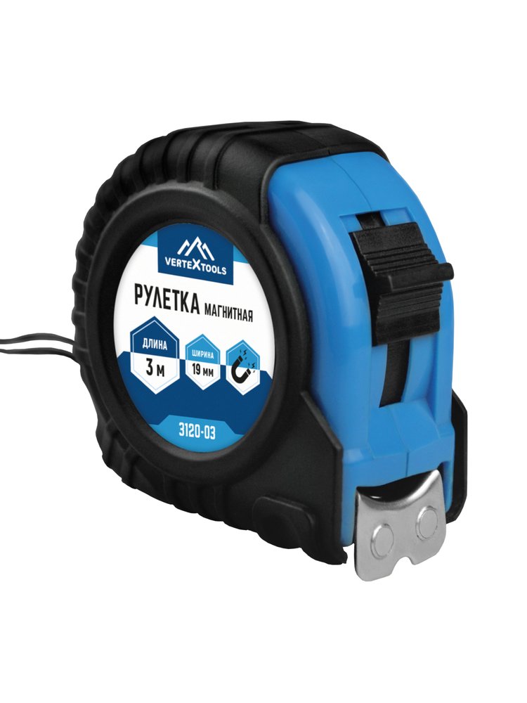 Рулетка vertextools магнитная 3х19 мм 3120-03