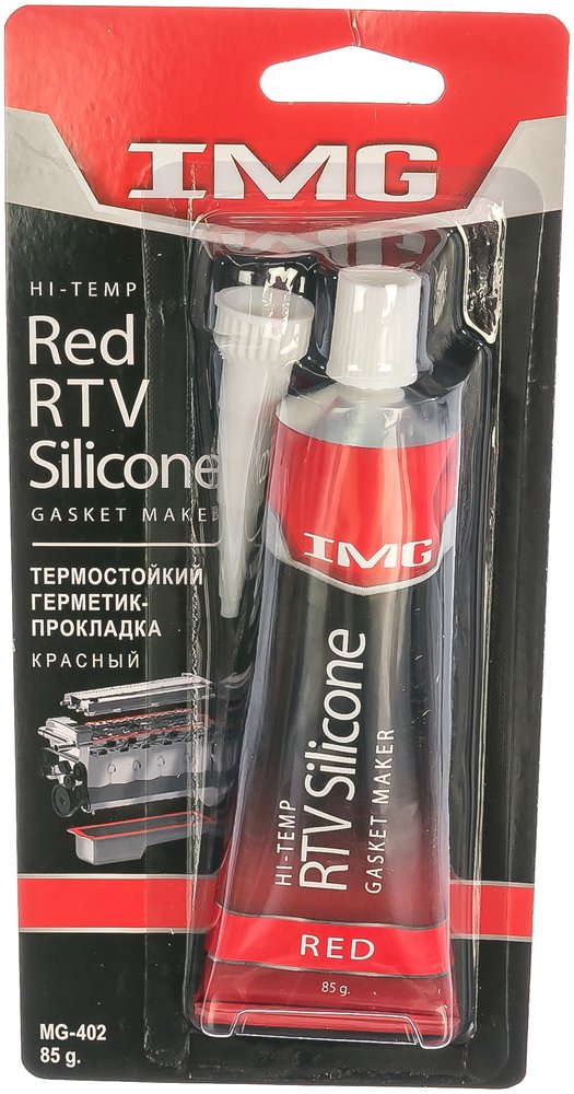 Герметик прокладок IMG термостойкий /красный/ 85г. MG-402 743598