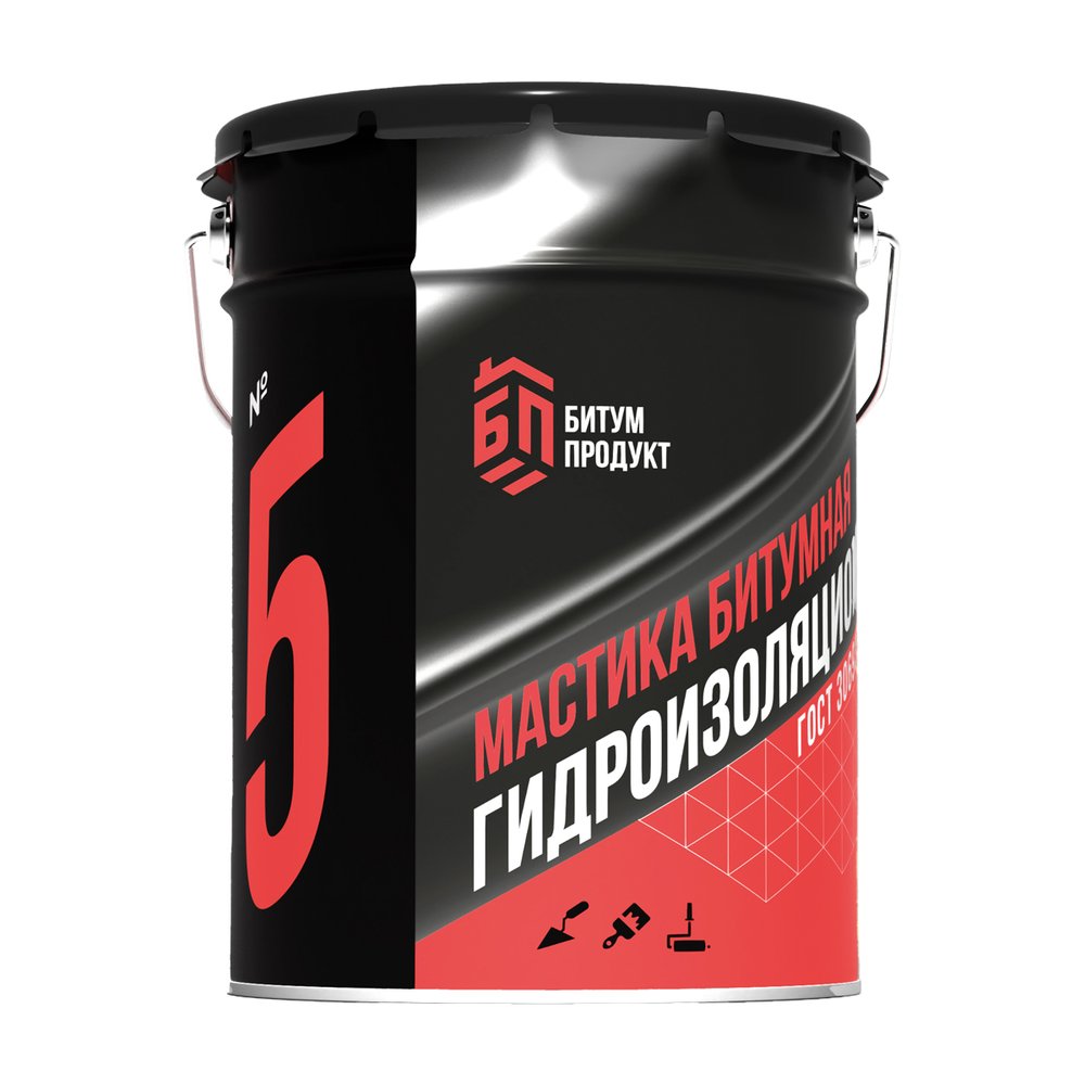 Мастика битумная гидроизоляционная БИТУМ ПРОДУКТ, 21,5 л, BP-1