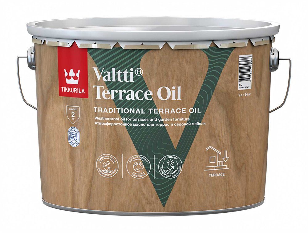 Масло для террас Tikkurila VALTTI TERRACE OIL  EC 9л 700010365