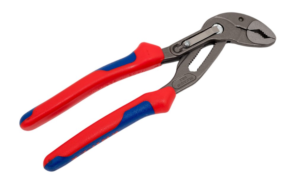 Переставные клещи Knipex Cobra, 42 мм (1 1/2'), 180 мм, серые, 2К ручки, KN-8702180SB