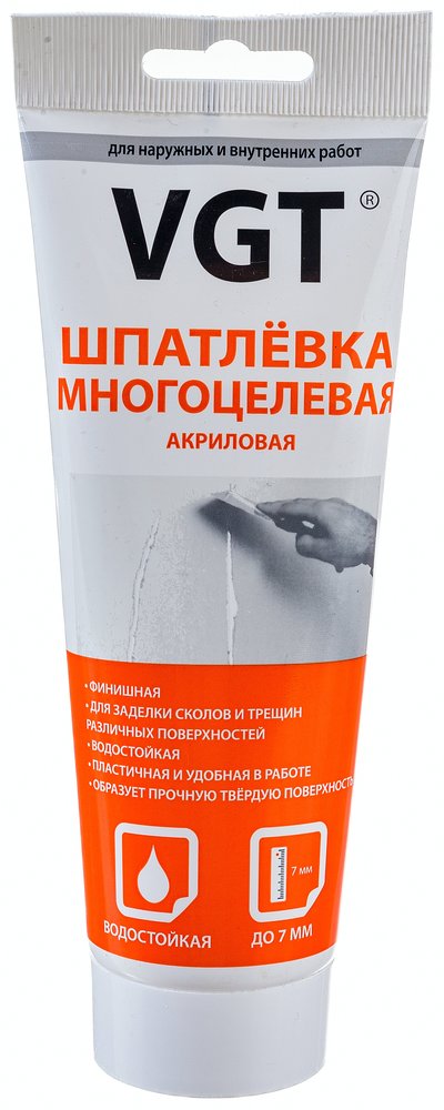 Многоцелевая акриловая шпаклевка для наружных и внутренних работ VGT 0.33 кг 11606599