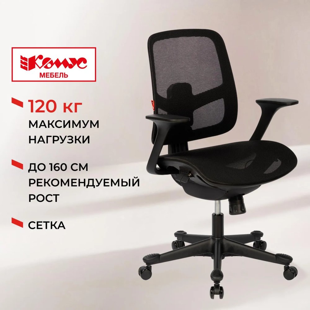 Кресло BN_Zm_EChair-600 MC сетка, черный