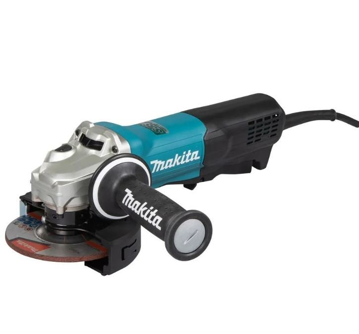 Шлифовальная угловая машина Makita 125 мм, 1900 Вт, 11500 об, SJSII, AFT, защита от непреднамеренного пуска, плавный пуск, поддержание оборотов под нагрузкой, широкая клавиша. GA5095X01