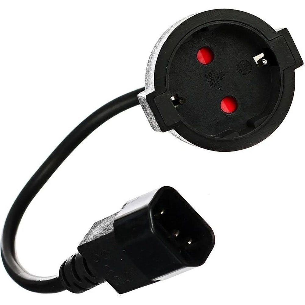 Кабель -переходник UPS ->, розетка 3Gx0,75mm2 медь <,VDE>, VCOM 0.15m <,CE002