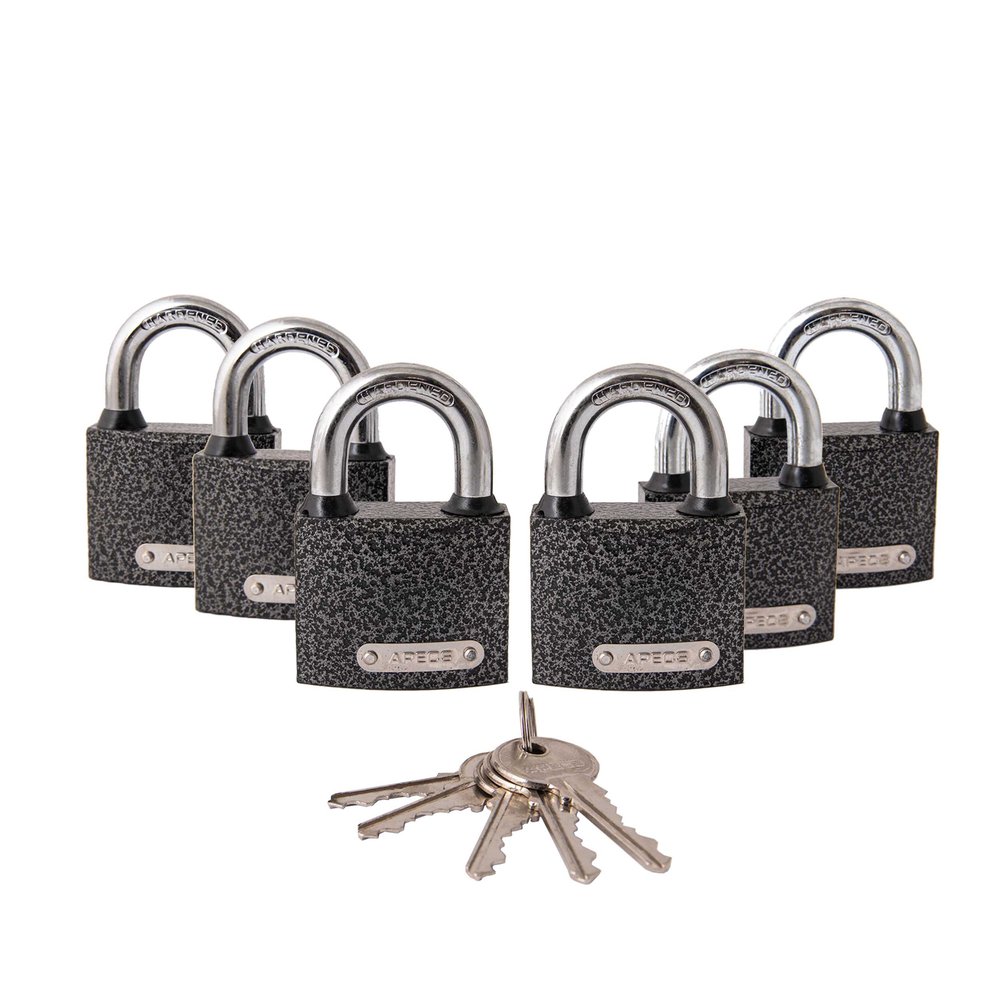 Навесные замки Apecs PD-01-50-Blister 6Locks+5Keys 28742
